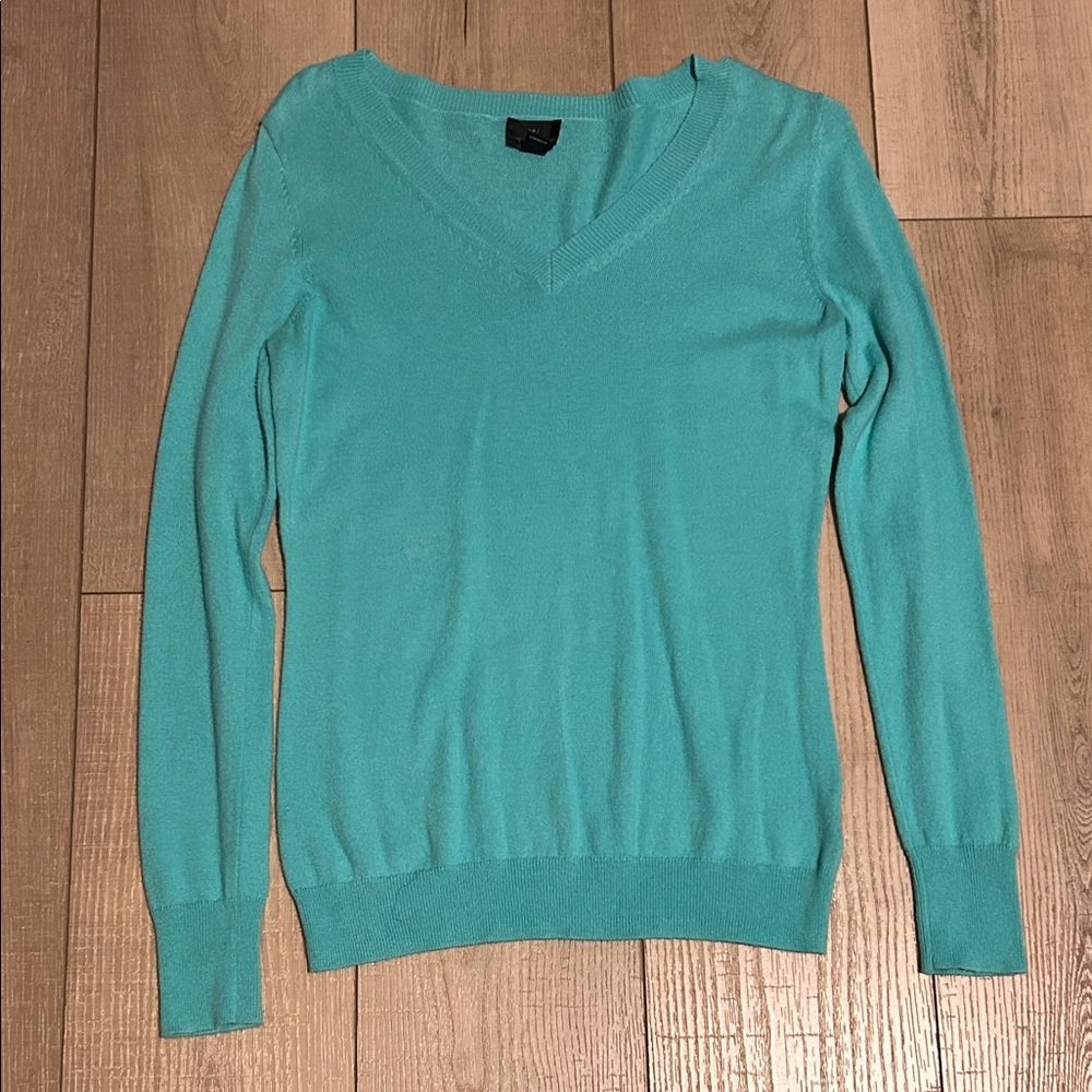 Worthington Teal V-Neck Sweater for Women